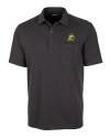 Oregon Ducks Cutter & Buck Advantage Tri-Blend Jersey Mens Pocket Polo Black Heather Mannequin Thumbnail Image