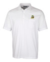 Oregon Ducks Cutter & Buck Advantage Tri-Blend Jersey Mens Pocket Polo White Mannequin Thumbnail Image