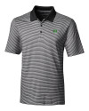 Marshall Thundering Herd Cutter & Buck Forge Tonal Stripe Stretch Mens Big and Tall Polo Black Mannequin Thumbnail Image