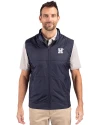 Houston Astros Stars & Stripes Cutter & Buck Stealth Hybrid Quilted Mens Big and Tall Windbreaker Vest Liberty Navy Front Thumbnail Image