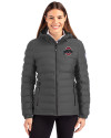 Ohio State Buckeyes - Cutter & Buck Mission Ridge Repreve® Eco Insulated Womens Puffer Jacket Elemental Grey Front Thumbnail Image
