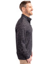 Marshall Thundering Herd Cutter & Buck Traverse Stretch Eco Camo Print Quarter Zip Mens Pullover Black Side Thumbnail Image