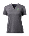 Marshall Thundering Herd Cutter & Buck Forge Eco Heathered Stretch Womens Blade Top Charcoal Heather Mannequin Thumbnail Image
