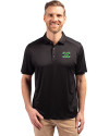 Marshall Thundering Herd Cutter & Buck Forge Eco Stretch Recycled Mens Polo Black Front Thumbnail Image