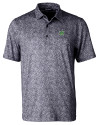 Marshall Thundering Herd Cutter & Buck Pike Constellation Print Stretch Mens Polo Black Mannequin Thumbnail Image