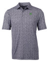 Marshall Thundering Herd Cutter & Buck Pike Magnolia Print Stretch Mens Polo Black/Polished Mannequin Thumbnail Image