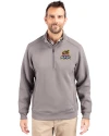 Toledo Mud Hens Cutter & Buck Roam Epic Versatility Recycled Quarter Zip Mens Pullover Elemental Grey Front Thumbnail Image