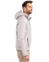 Hartford Yard Goats Cutter & Buck Rainier Primaloft Eco Mens Full Zip Hooded Jacket Polished Medium Gray Side Thumbnail Image