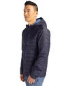 Louisville Bats Cutter & Buck Rainier Primaloft Eco Mens Full Zip Hooded Jacket Dark Navy Side Thumbnail Image