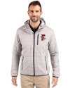 Fresno Grizzlies Cutter & Buck Rainier Primaloft Eco Mens Full Zip Hooded Jacket Polished Medium Gray Front Thumbnail Image