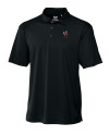 Georgia Bulldogs Alumni Cutter & Buck Genre Textured Solid Mens Polo Black Mannequin Thumbnail Image