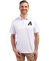 Arizona Diamondbacks Cutter & Buck Forge Eco Stretch Recycled Mens Polo White Front Thumbnail Image