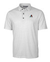 Arizona Diamondbacks Cutter & Buck Pike Double Dot Print Stretch Mens Big and Tall Polo Charcoal Mannequin Thumbnail Image