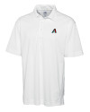 Arizona Diamondbacks Cutter & Buck CB Drytec Genre Textured Solid Mens Big and Tall Polo White Mannequin Thumbnail Image