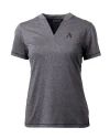 Arizona Diamondbacks Cutter & Buck Forge Eco Heathered Stretch Womens Blade Top Charcoal Heather Mannequin Thumbnail Image