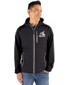 Chicago White Sox Cooperstown Cutter & Buck Rainier Primaloft Mens Eco Full Zip Hybrid Jacket Black Front Thumbnail Image