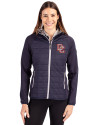 Washington Nationals Cooperstown Cutter & Buck Rainier Primaloft Womens Eco Full Zip Hybrid Jacket Dark Navy Front Thumbnail Image