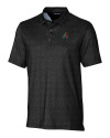 Arizona Diamondbacks Cutter & Buck Pike Micro Floral Print Stretch Mens Polo Black Mannequin Thumbnail Image