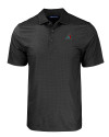 Arizona Diamondbacks Cutter & Buck Pike Eco Tonal Geo Print Stretch Recycled Mens Polo Black Mannequin Thumbnail Image