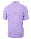 Mannequin back view of a College Purple Cutter & Buck Virtue Eco Pique Botanical Print Recycled Mens Polo Thumbnail Image