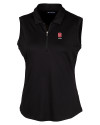 North Carolina State Wolfpack Alumni - Cutter & Buck Forge Stretch Womens Sleeveless Polo Black Mannequin Thumbnail Image