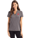 North Carolina State Wolfpack Alumni - Cutter & Buck Forge Eco Heathered Stretch Womens Blade Top Dark Black Heather Front Thumbnail Image
