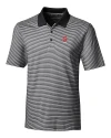 North Carolina State Wolfpack Alumni - Cutter & Buck Forge Tonal Stripe Stretch Mens Big and Tall Polo Black Mannequin Thumbnail Image
