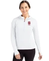 North Carolina State Wolfpack Alumni - Cutter & Buck Daybreak Eco Recycled Womens Half Zip Hoodie White Front Thumbnail Image