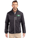 North Dakota Cutter & Buck Rainier PrimaLoft® Mens Eco Insulated Full Zip Puffer Jacket Black Front Thumbnail Image