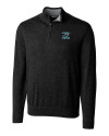 Carolina Panthers Historic Cutter & Buck Lakemont Tri-Blend Mens Big and Tall Quarter Zip Pullover Sweater Black Mannequin Thumbnail Image