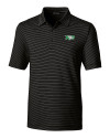 North Dakota Cutter & Buck Forge Pencil Stripe Stretch Mens Polo Black Mannequin Thumbnail Image