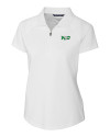 North Dakota Cutter & Buck Forge Stretch Womens Short Sleeve Polo White Mannequin Thumbnail Image