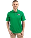 North Dakota Cutter & Buck Virtue Eco Pique Recycled Mens Polo Kelly Green Front Thumbnail Image