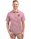 Umass Minutemen Cutter & Buck Virtue Eco Pique Stripe Recycled Mens Polo Chutney Front Thumbnail Image