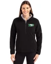 North Dakota Cutter & Buck Cascade Eco Fleece Womens Pullover Jacket Black Front Thumbnail Image