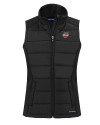 Umass Minutemen Cutter & Buck Evoke Hybrid Softshell Recycled Womens Full Zip Vest Black Mannequin Thumbnail Image