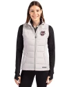 Umass Minutemen Cutter & Buck Evoke Hybrid Softshell Recycled Womens Full Zip Vest CONCRETE Front Thumbnail Image