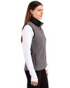 Umass Minutemen Cutter & Buck Cascade Eco Fleece Womens Vest Elemental Grey/Black Side Thumbnail Image