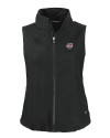 Umass Minutemen Cutter & Buck Charter Eco Recycled Full-Zip Womens Vest Black Mannequin Thumbnail Image