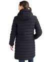 Umass Minutemen Cutter & Buck Mission Ridge Repreve Eco Insulated Womens Long Puffer Jacket Black Back Thumbnail Image