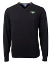 North Dakota Cutter & Buck Lakemont Tri-Blend Mens V-Neck Pullover Sweater Black Mannequin Thumbnail Image