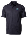 Carolina Panthers Historic Cutter & Buck Pike Double Dot Print Stretch Mens Big and Tall Polo Black Mannequin Thumbnail Image