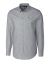 North Dakota Cutter & Buck Stretch Oxford Mens Long Sleeve Dress Shirt Charcoal Mannequin Thumbnail Image
