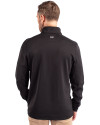 North Dakota Cutter & Buck Traverse Stretch Eco Quarter Zip Mens Pullover Black Back Thumbnail Image