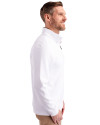 North Dakota Cutter & Buck Traverse Stretch Eco Quarter Zip Mens Pullover White Side Thumbnail Image