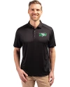 North Dakota Cutter & Buck Forge Eco Stretch Recycled Mens Polo Black Front Thumbnail Image