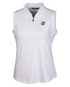 Umass Minutemen Cutter & Buck Forge Stretch Womens Sleeveless Polo White Mannequin Thumbnail Image