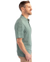 North Dakota Cutter & Buck Forge Eco Heather Stripe Stretch Recycled Mens Polo Hunter Heather Side Thumbnail Image
