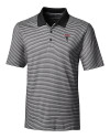 Atlanta Falcons Historic - Cutter & Buck Forge Tonal Stripe Stretch Mens Big and Tall Polo Black Mannequin Thumbnail Image