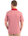 Atlanta Falcons Historic - Cutter & Buck Forge Tonal Stripe Stretch Mens Big and Tall Polo Cardinal Red Back Thumbnail Image